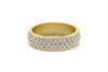 3 Row Pave Wedding Band 1.5 mm