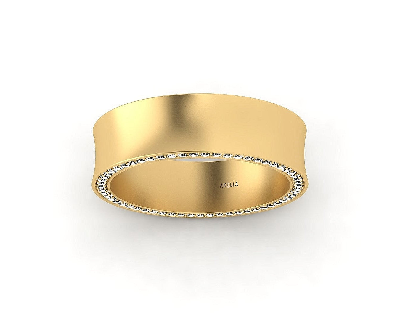 Concave 7mm Pave Band