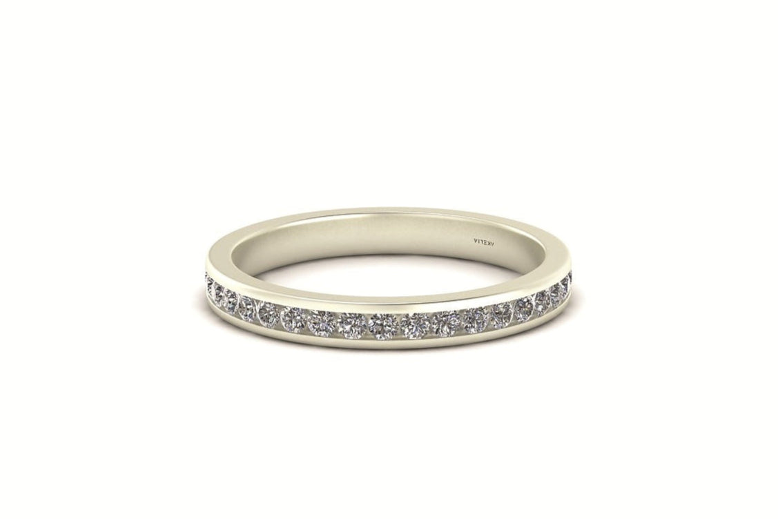 Classic 1.5mm Round Diamond Channel Set Band