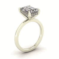 Classic Emerald Gallery Engagement Ring