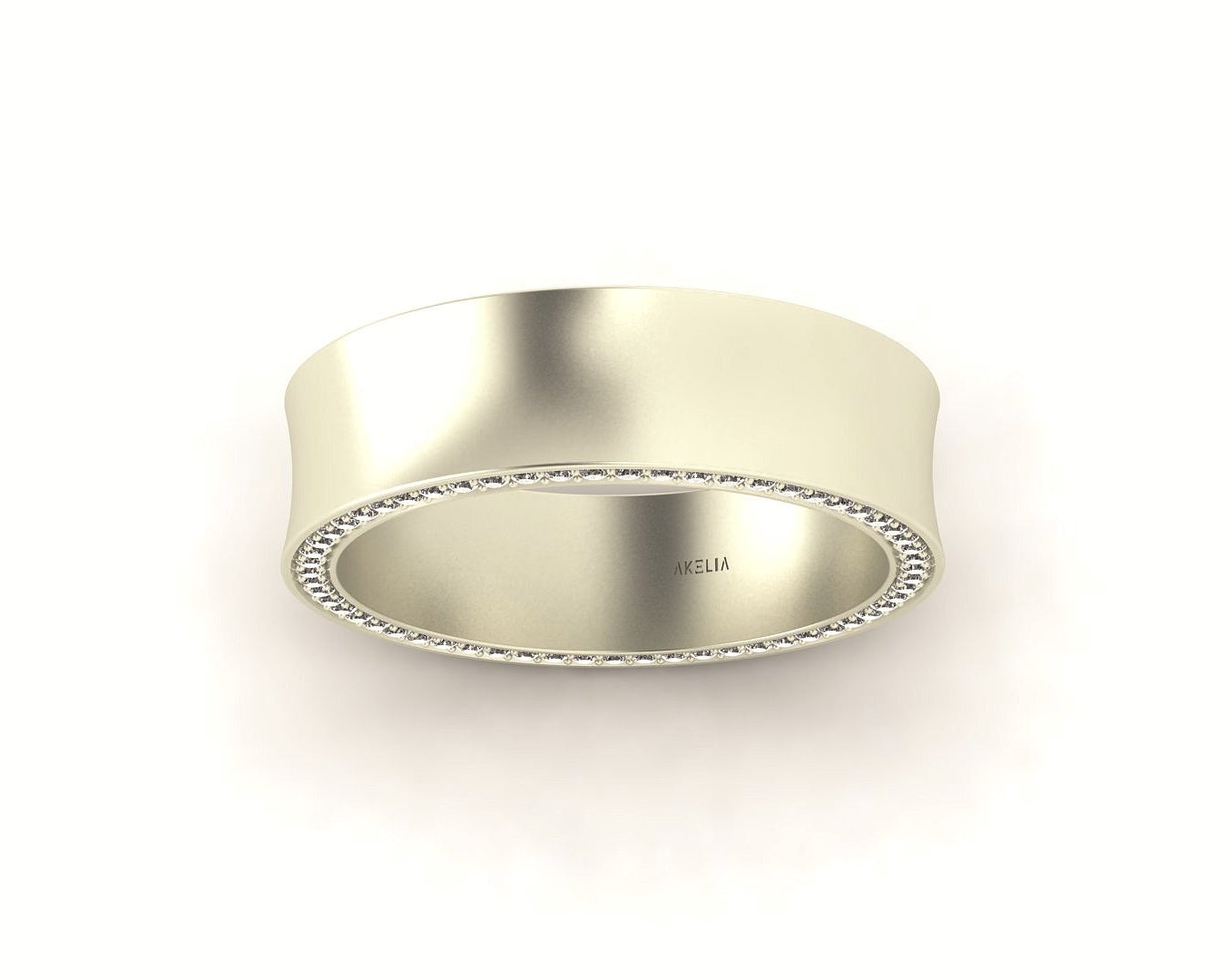 Concave 7mm Pave Band