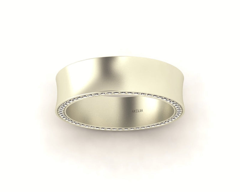 Concave 7mm Pave Band