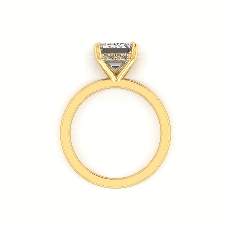 Classic Emerald Gallery Engagement Ring