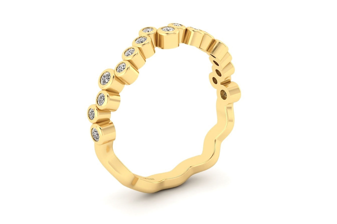 Bubble Bezel Half Eternity