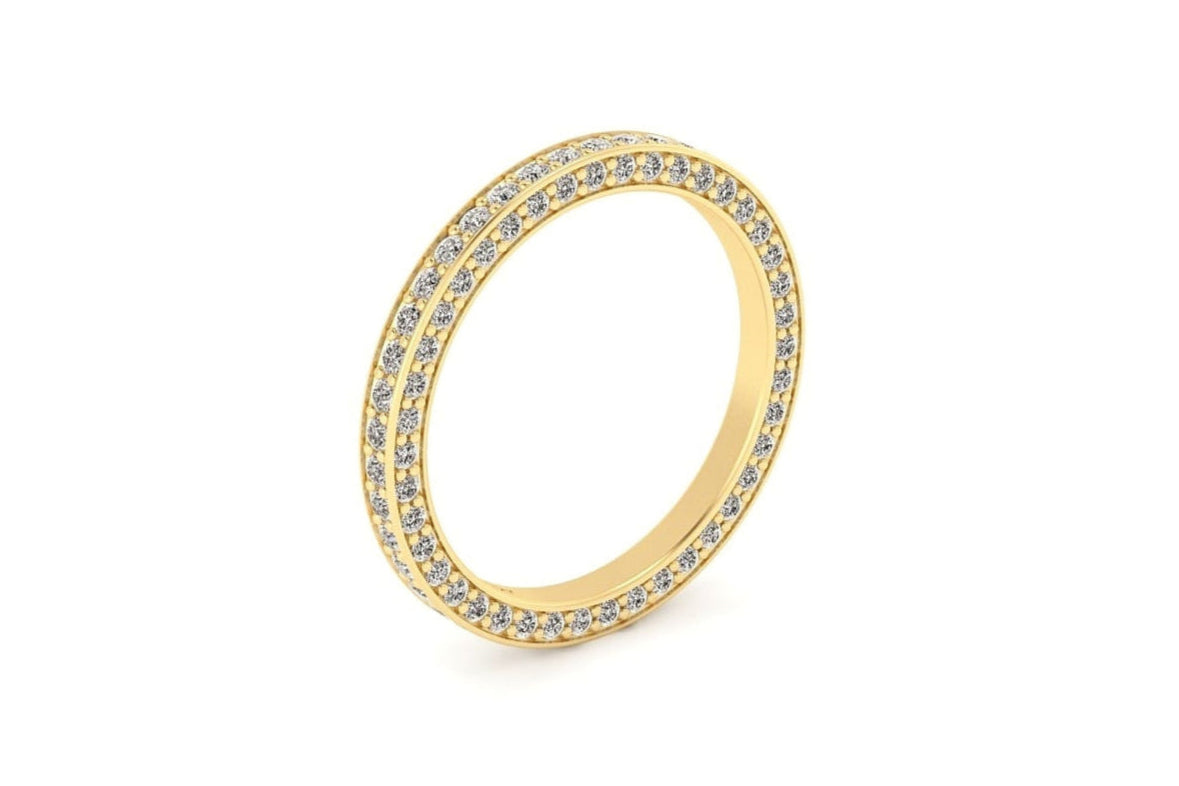 3 Sided Diamond Band