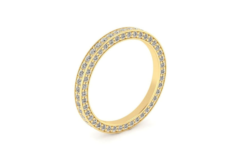 3 Sided Diamond Band