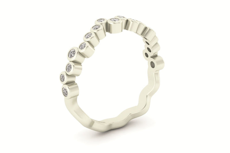 Bubble Bezel Half Eternity