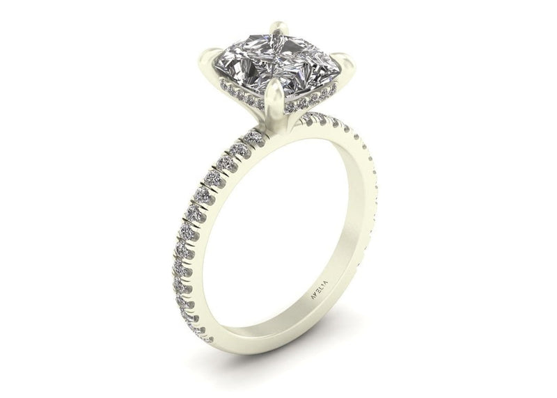 Classic Cushion Gallery With Diamond shank