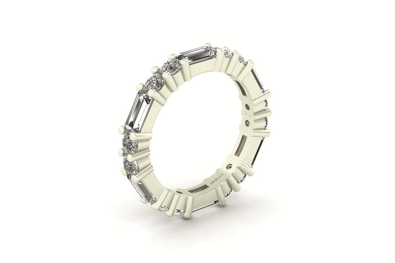 Round Baguette Shared Band