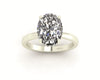 Oval Diamond Set Prongs Gallery Engagement Ring