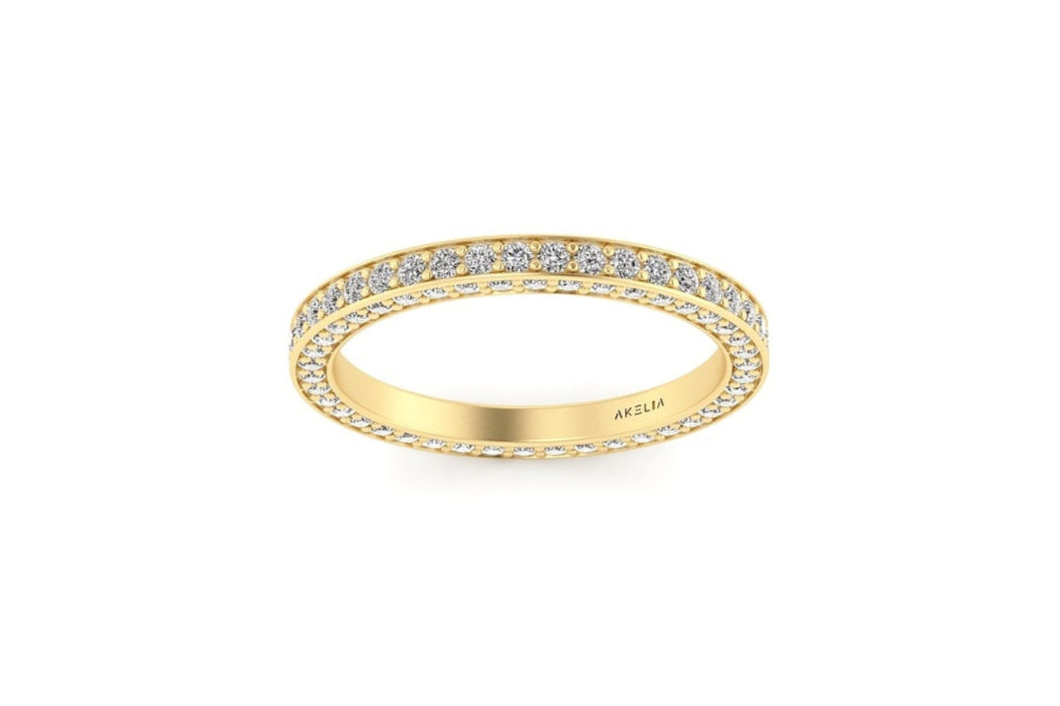 3 Sided Diamond Band