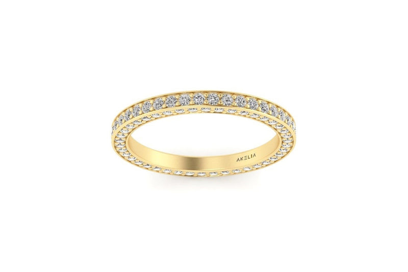3 Sided Diamond Band