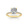 Classic Cushion Solitaire With Diamond Shank