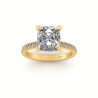 Classic Cushion Gallery With Diamond shank