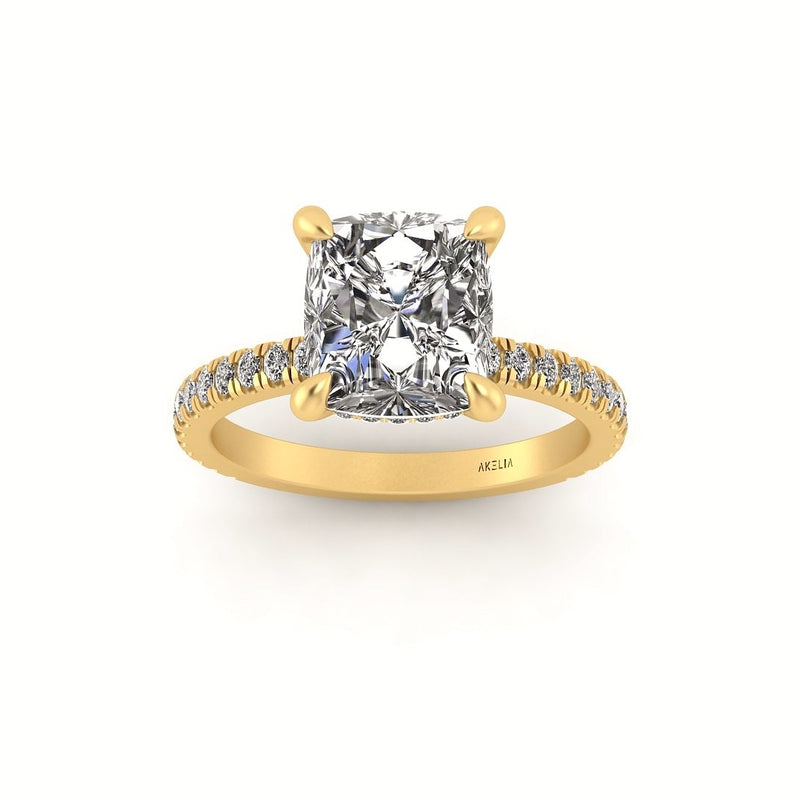 Classic Cushion Gallery With Diamond shank