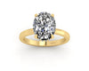 Oval Diamond Set Prongs Gallery Engagement Ring