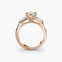 Marquise Three Stone Tapered Baguette Ring