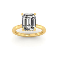 Classic Emerald Gallery Engagement Ring