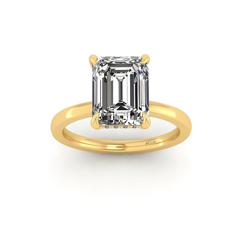 Classic Emerald Gallery Engagement Ring