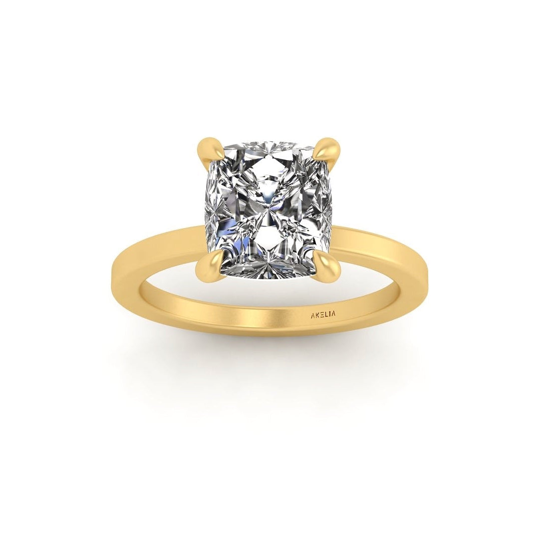 Classic Cushion Solitaire Engagement Ring