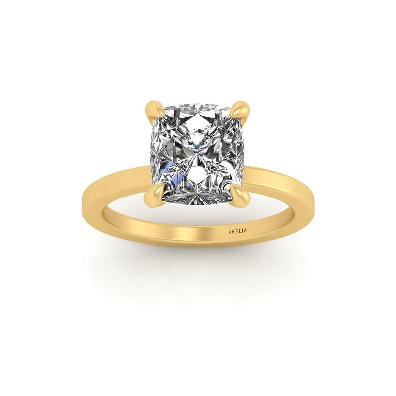 Classic Cushion Solitaire Engagement Ring
