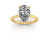 Pear Diamond Set Prongs Solitaire Engagement Ring
