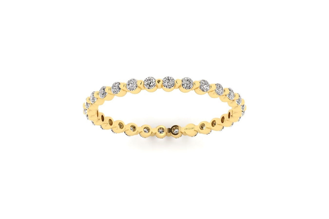 1.5mm shared prong wedding band