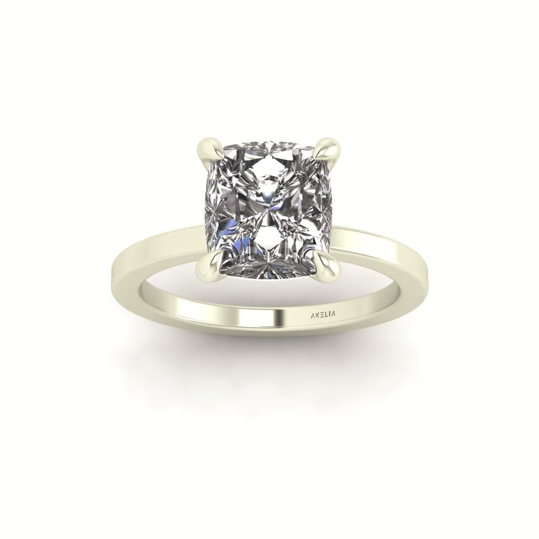 Classic Cushion Solitaire Engagement Ring