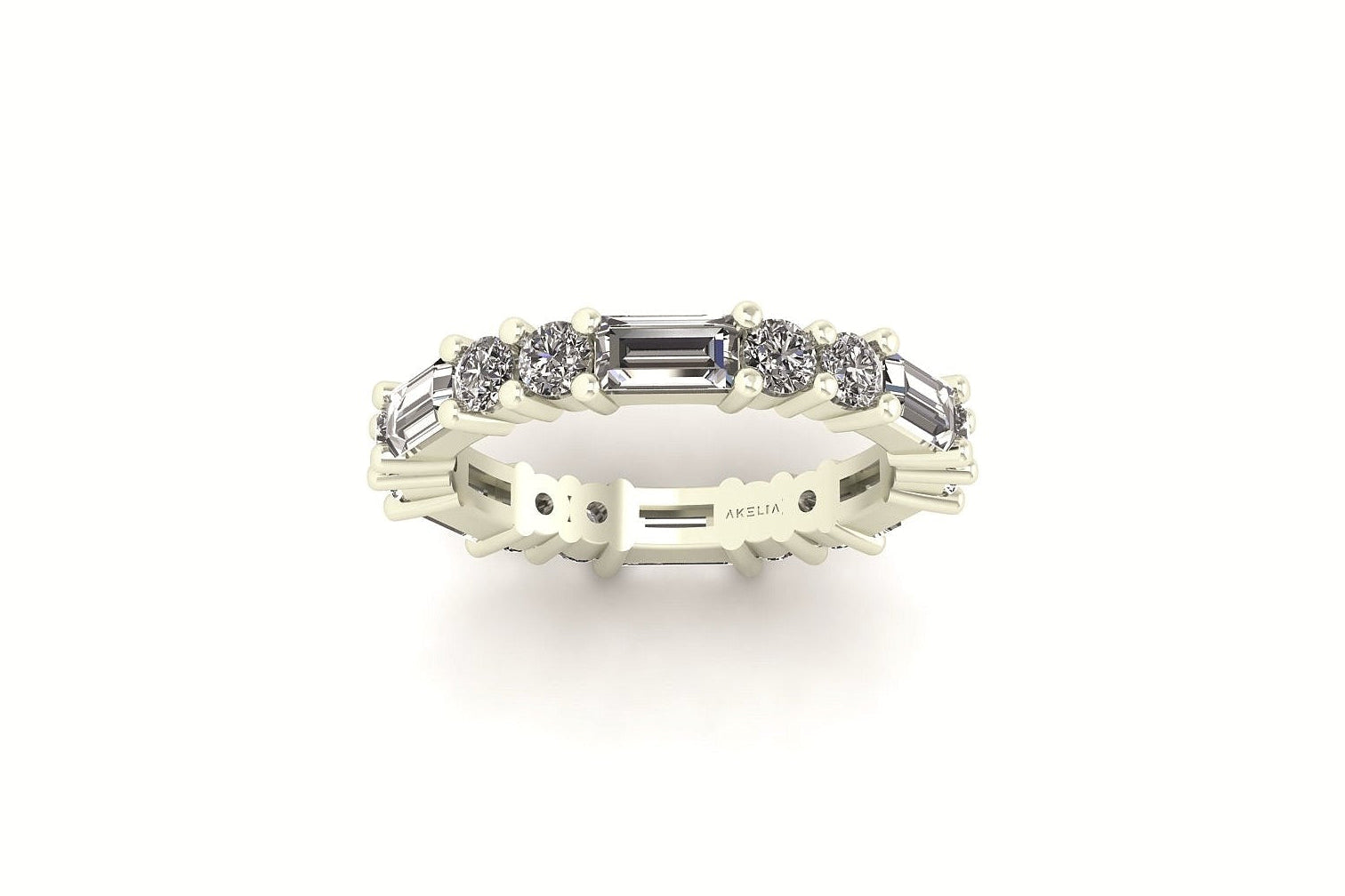 Round Baguette Shared Band