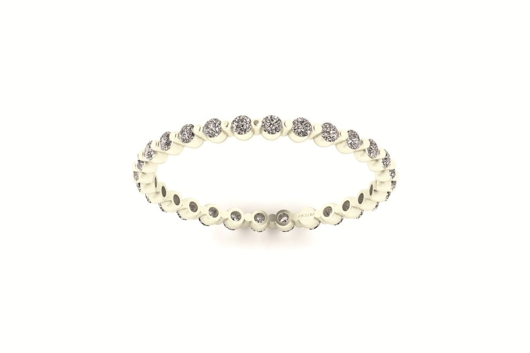 1.5mm shared prong wedding band