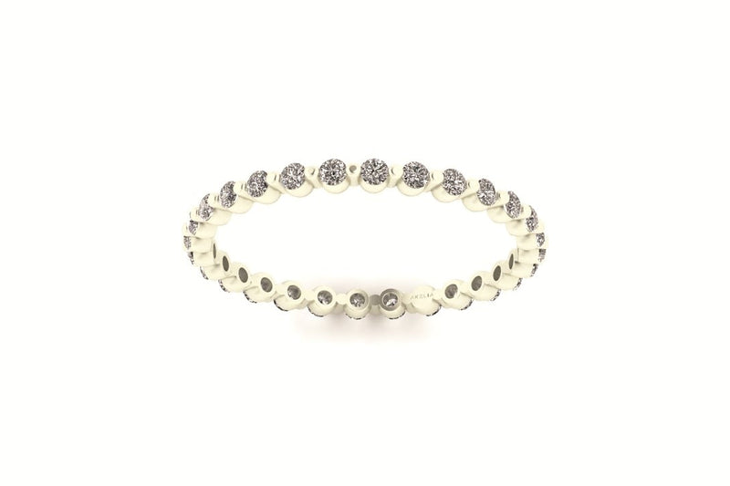 1.5mm shared prong wedding band