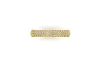 3 Row Pave Wedding Band 1.1mm