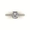 Celeste Cushion Gallery Three Row Micro Pavé Engagement Ring