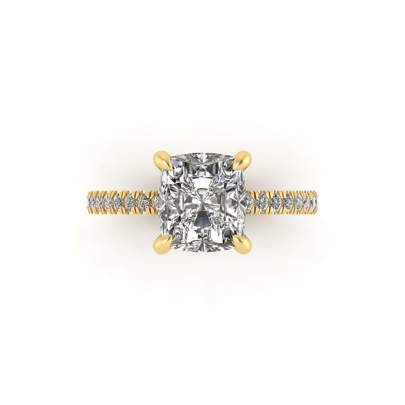 Classic Cushion Gallery With Diamond shank