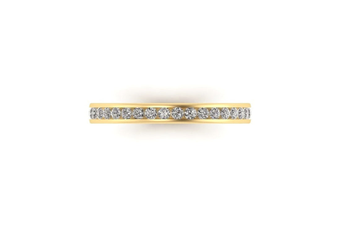 Classic 1.5mm Round Diamond Channel Set Band