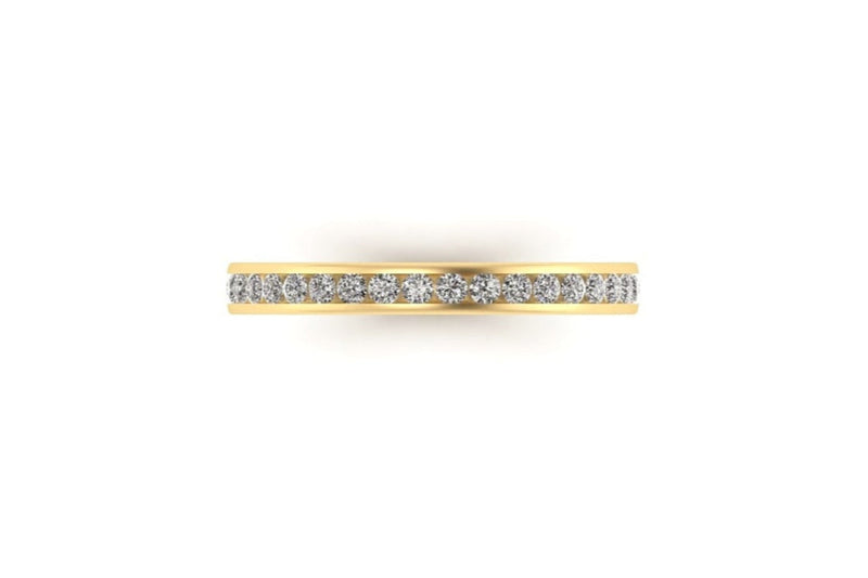 Classic 1.5mm Round Diamond Channel Set Band