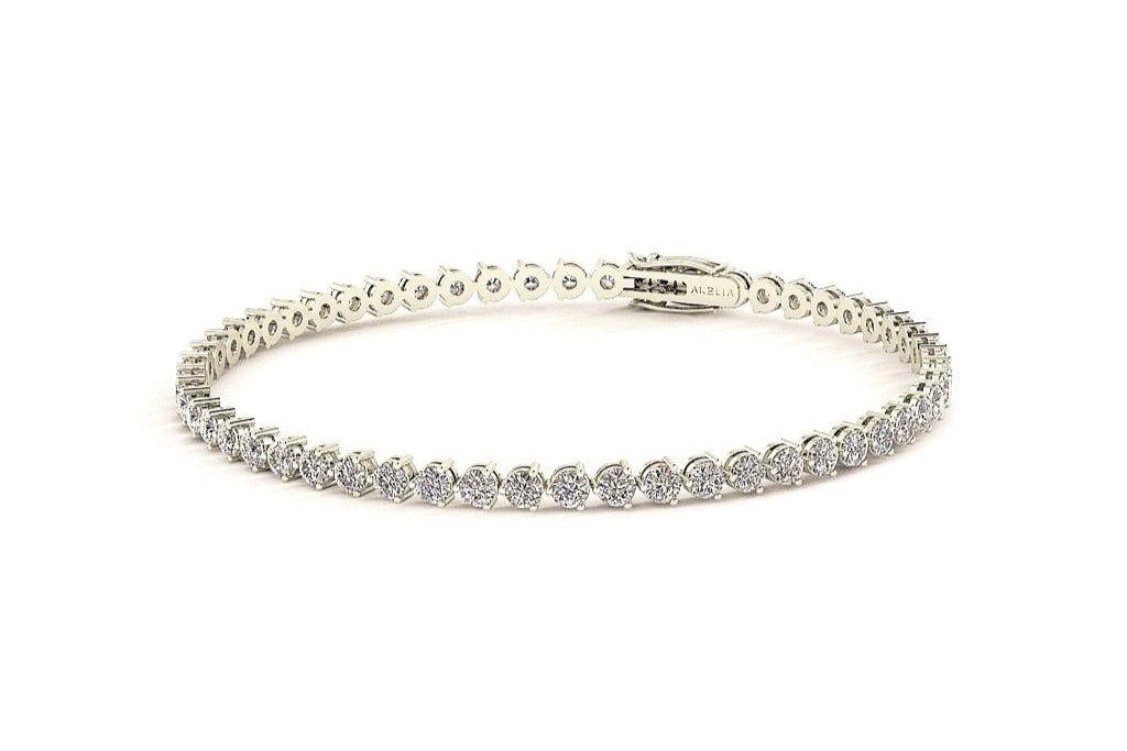 4Ct 2.8mm 3 Prong Tennis Bracelet