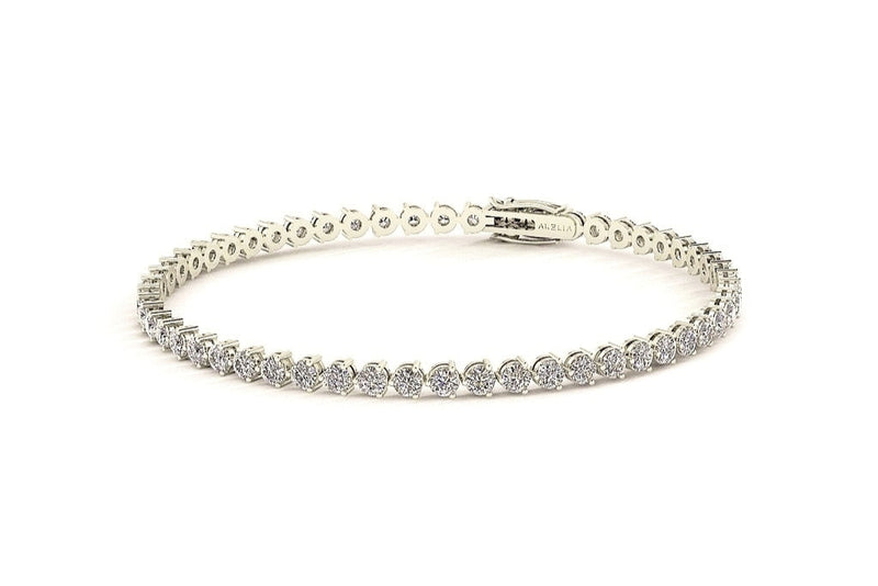 4Ct 2.8mm 3 Prong Tennis Bracelet