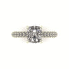 Celeste Cushion Three Row Micro Pavé Engagement Ring
