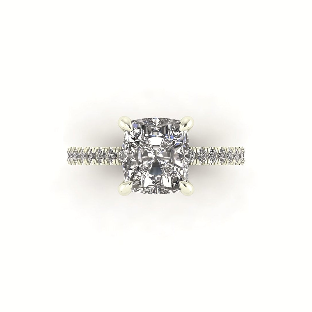 Classic Cushion Gallery With Diamond shank