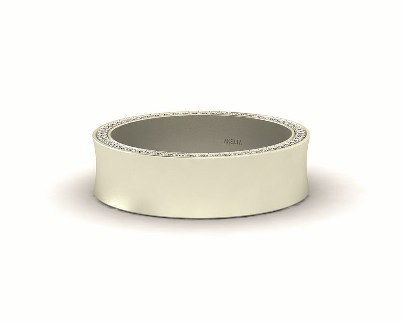 Concave 7mm Pave Band