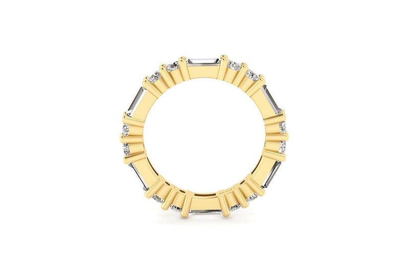 Round Baguette Shared Band