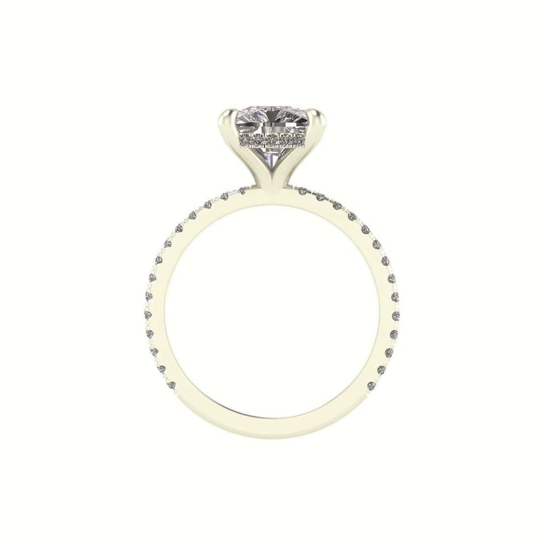 Classic Cushion Gallery With Diamond shank