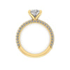 Celeste Cushion Three Row Micro Pavé Engagement Ring