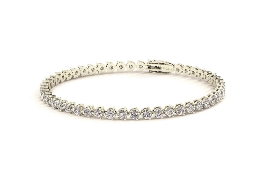 5 Ct 3.1 mm 3 prong tennis bracelet