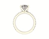 Classic Cushion Solitaire With Diamond Shank