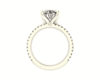 Classic Cushion Solitaire With Diamond Shank