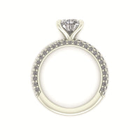 Celeste Cushion Three Row Micro Pavé Engagement Ring