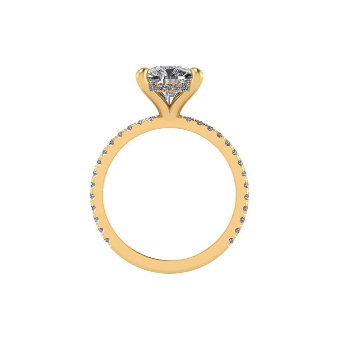 Classic Cushion Gallery With Diamond shank