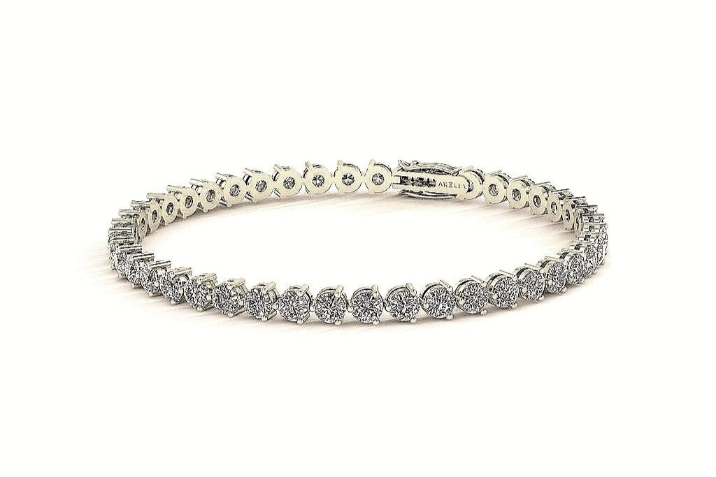 6ct 3.5mm 3 prong tennis bracelet